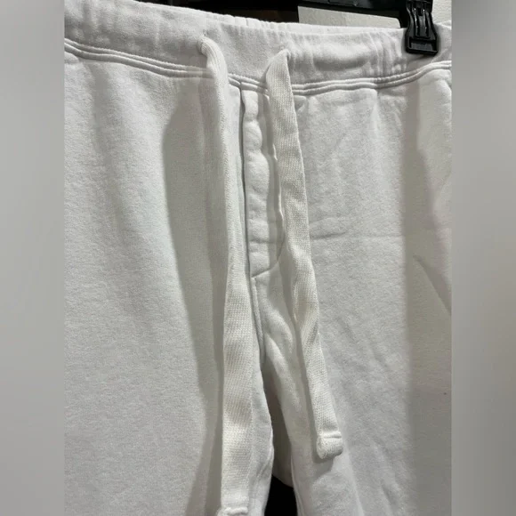 Frank and Eileen white raw edge hem cotton loungers small EUC - Picture 3 of 6